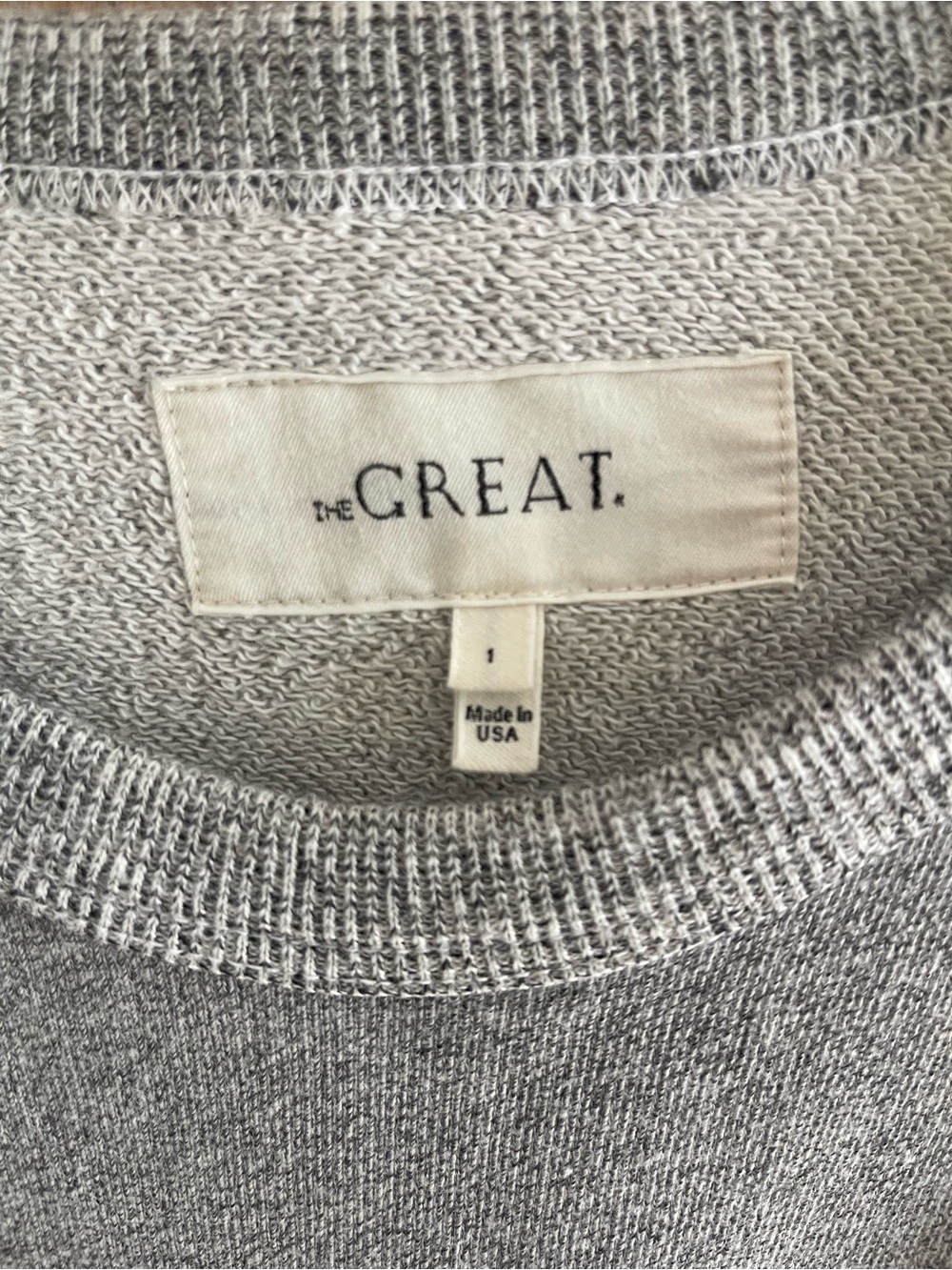 THE GREAT. College Sweatshirt with Heart Embroidery - Picture 2 of 7